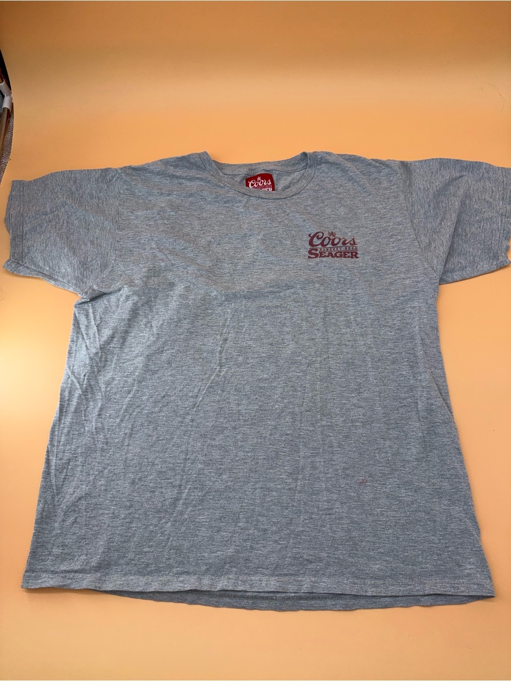 Coors x Seager Men's Heather Gray Logo T-Shirt Utilite Everyday wear graphic tee